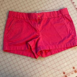J crew chino pink shorts